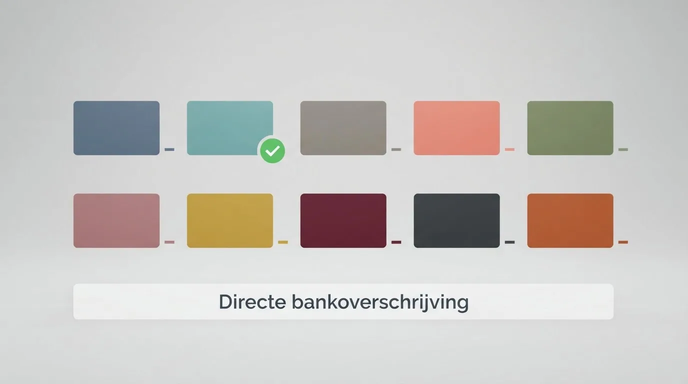Een vergelijkingstabel met de logo's van de tien besproken online casino's en een groen vinkje bij de Klarna/Sofort-kolom