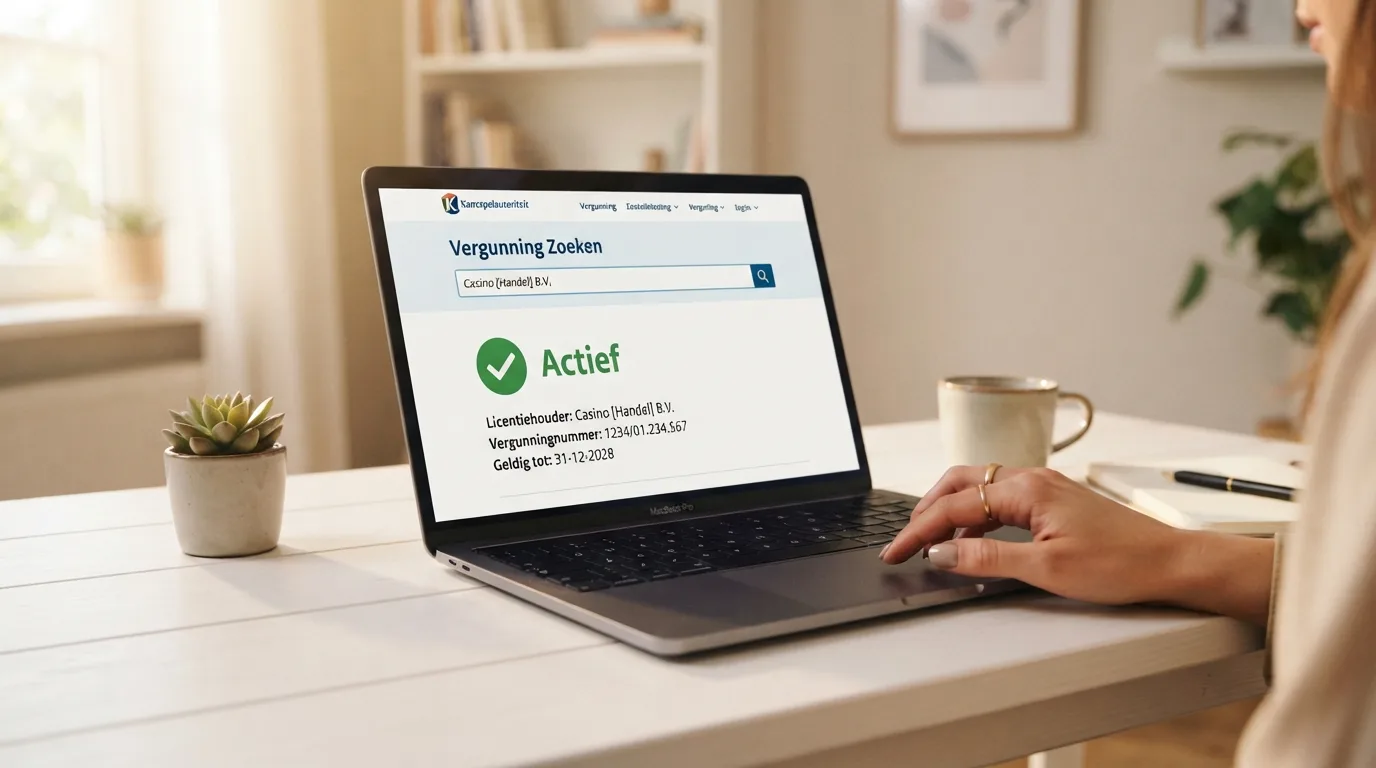 De zoekfunctie van het openbare vergunningregister van de Kansspelautoriteit
